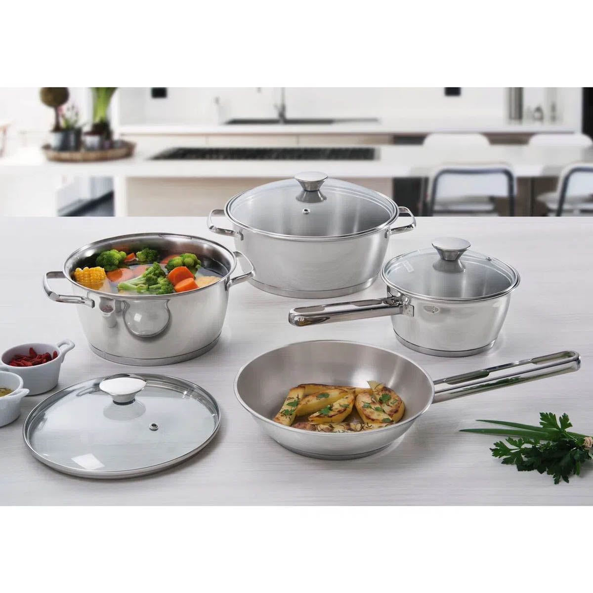 Batería de Cocina Allegra 4 Piezas Tramontina 65650-324