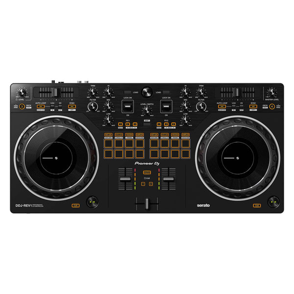 Controlador DJ 2 canales estilo scratch para Serato DJ Lite (negro) DDJ-REV1