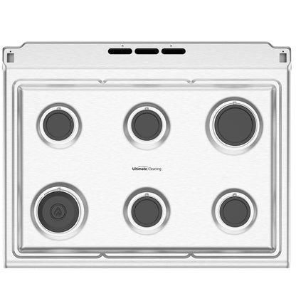 Estufa de piso Mabe 76 cm (30") Inoxidable parrillas de fundición DEM7672CFIX1