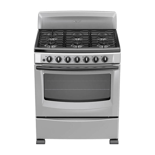 Estufa de Piso Acros 30 Pulgadas y 6 Quemadores AF5001DPLATA