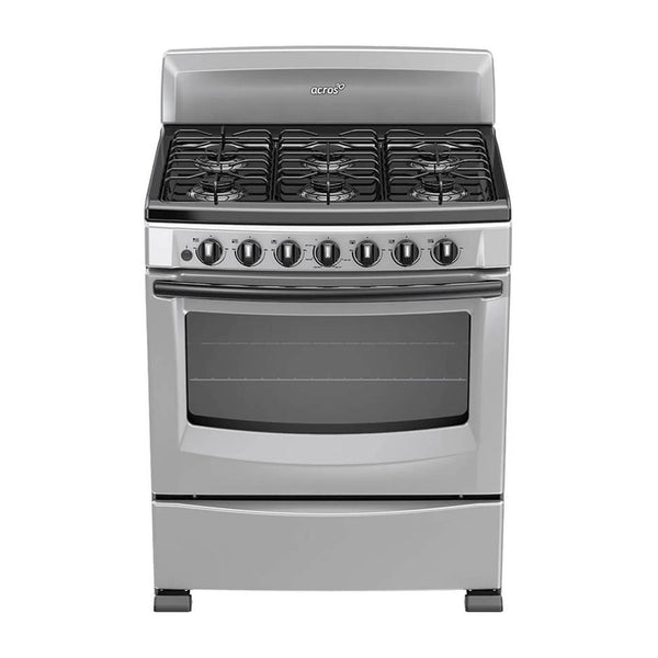 Estufa de Piso Acros 30 Pulgadas y 6 Quemadores AF5001DPLATA