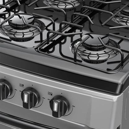 Estufa de Piso Acros 30 Pulgadas y 6 Quemadores AF5001DPLATA