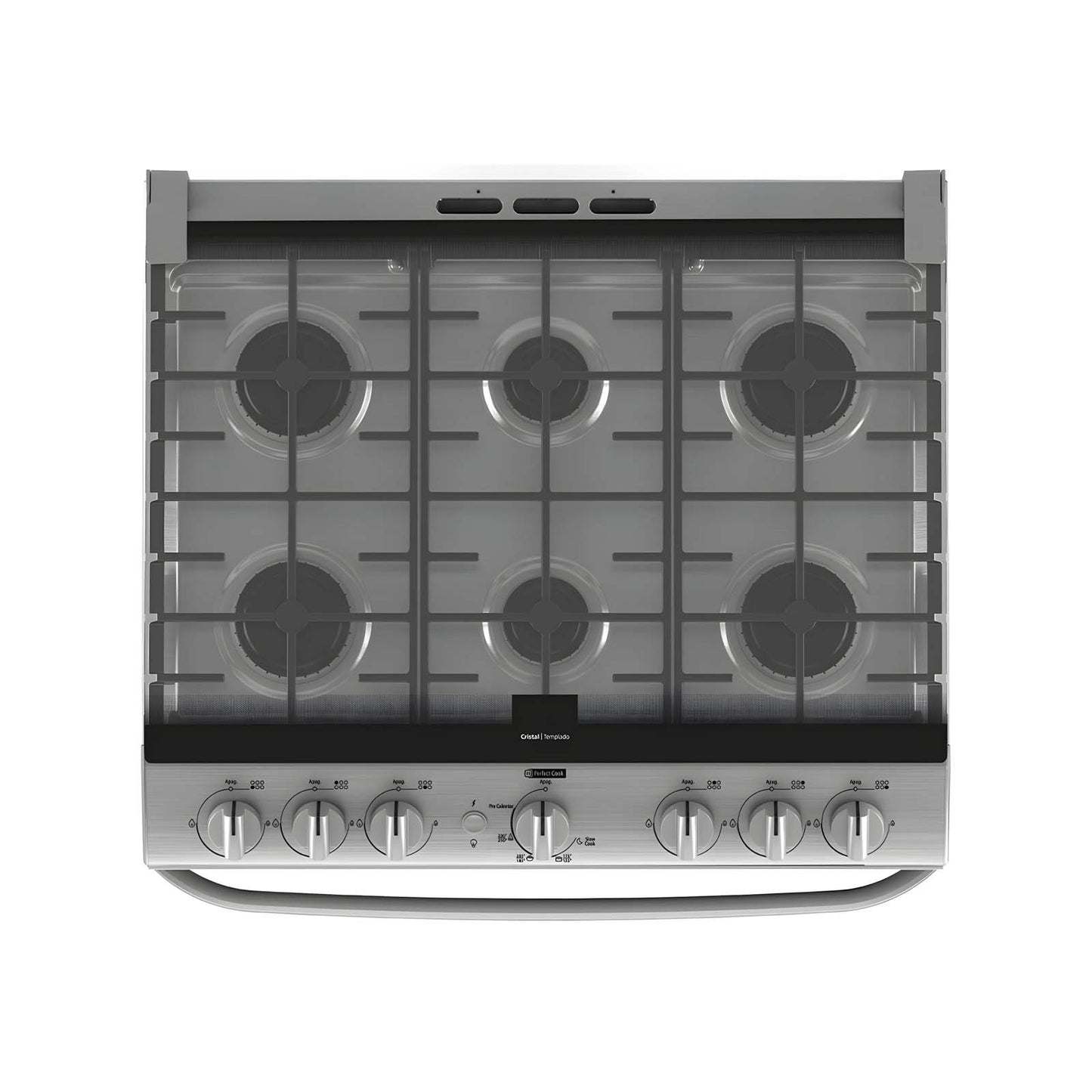 Estufa Mabe 30 pulgadas 6 Quemadores Gris EMH7602JSS0