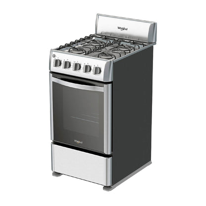 Estufa Whirlpool de gas al piso 20 pulgadas 4 quemadores gris WWR3000S