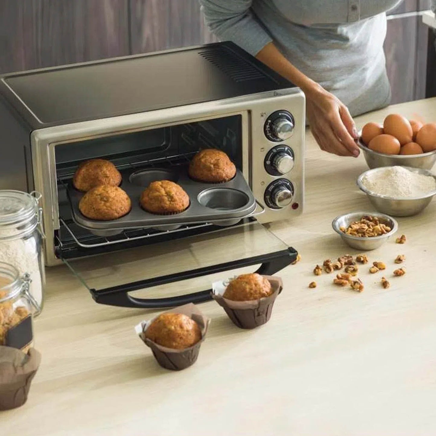 Horno tostador Oster 15 litros temperatura ajustable TSSTTV15LTB