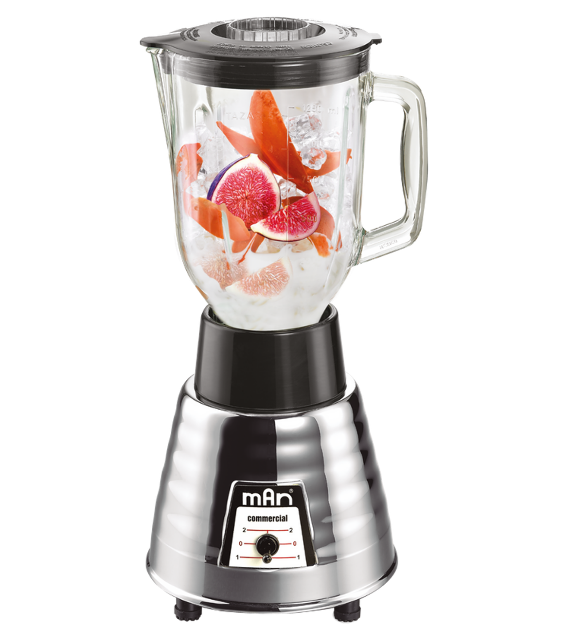 Licuadora con Vaso de Vidrio 1.5 Litros 2 Velocidades Man LMV202