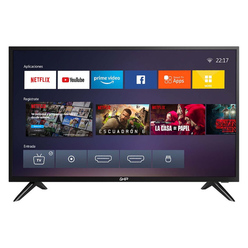 Pantalla 32 Pulgadas Ghia LED Smart TV HD G32NTFXHD20
