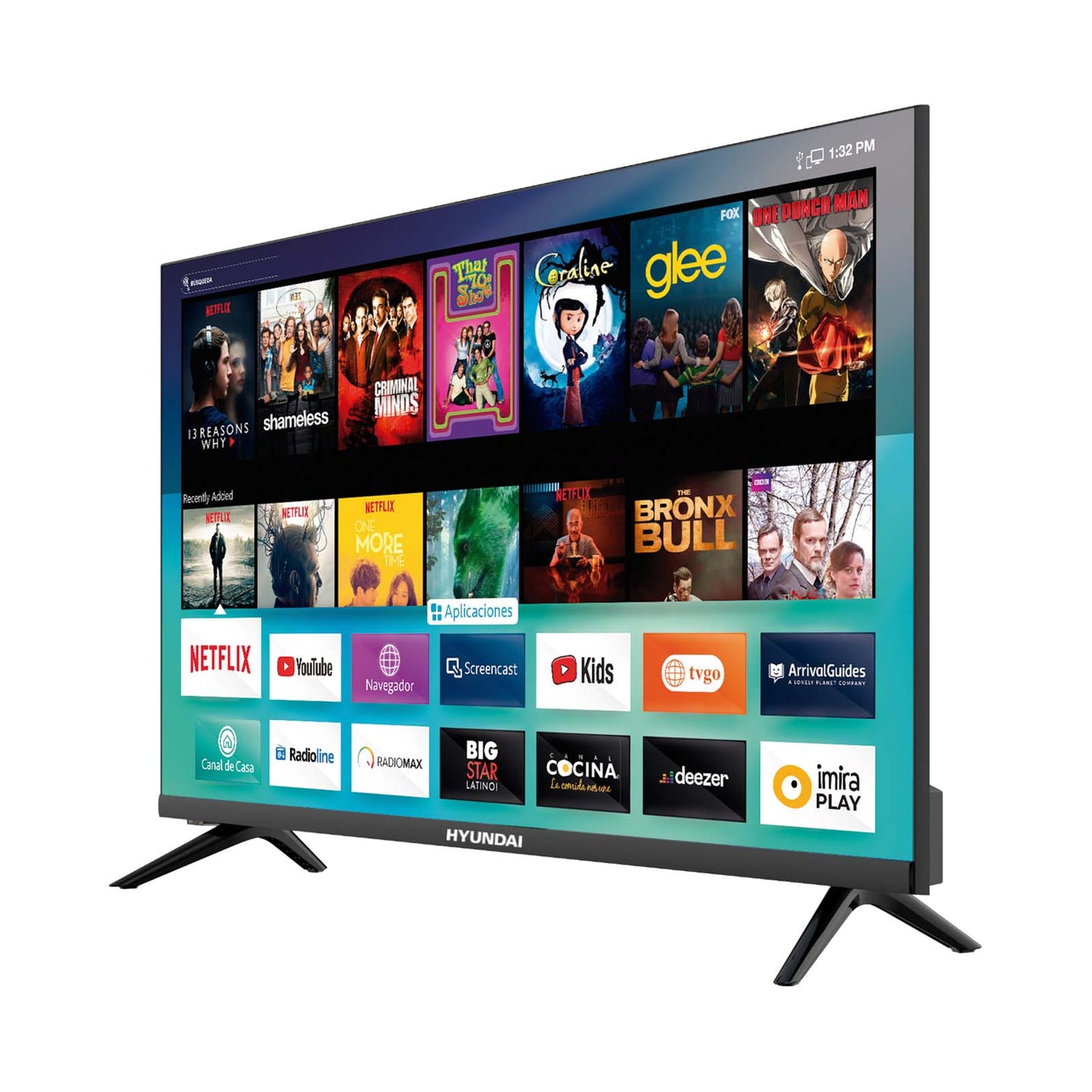 Televisión Pantalla 32 Pulgadas Hyundai Smart TV HD HYLED3244NIM