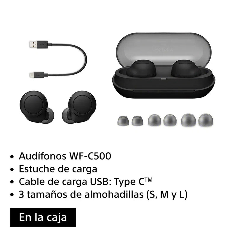 Audífonos Inalámbricos Bluetooth Sony WF-C500-NEGRO